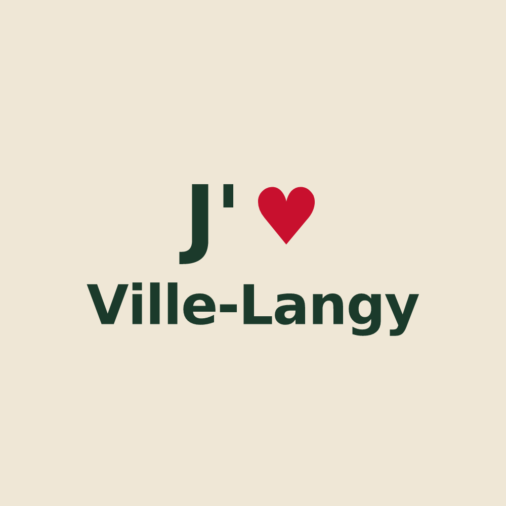 Tote bag personnalisé Ville-Langy — design J'aime Ville-Langy
