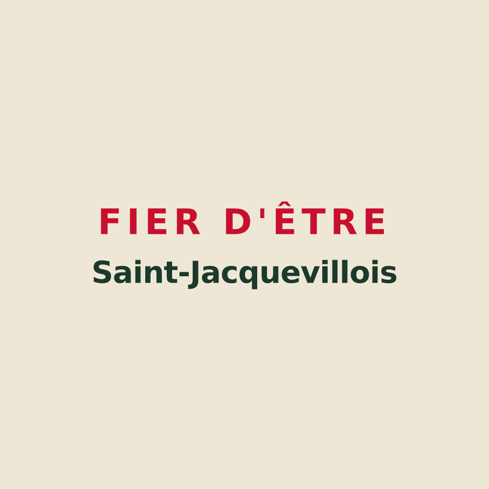 Tote bag « Fier d'être Saint-Jacquevillois » — design pour Ville-Saint-Jacques