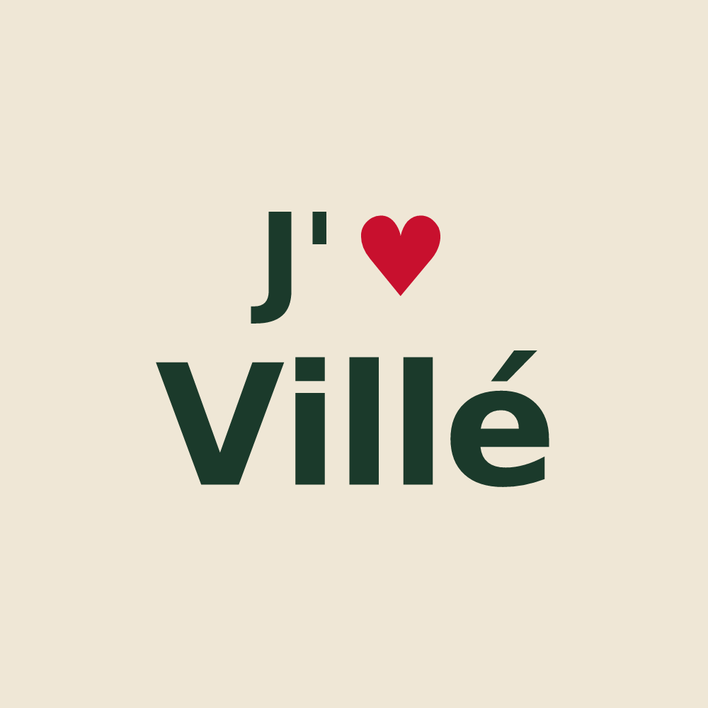Tote bag personnalisé Villé — design J'aime Villé