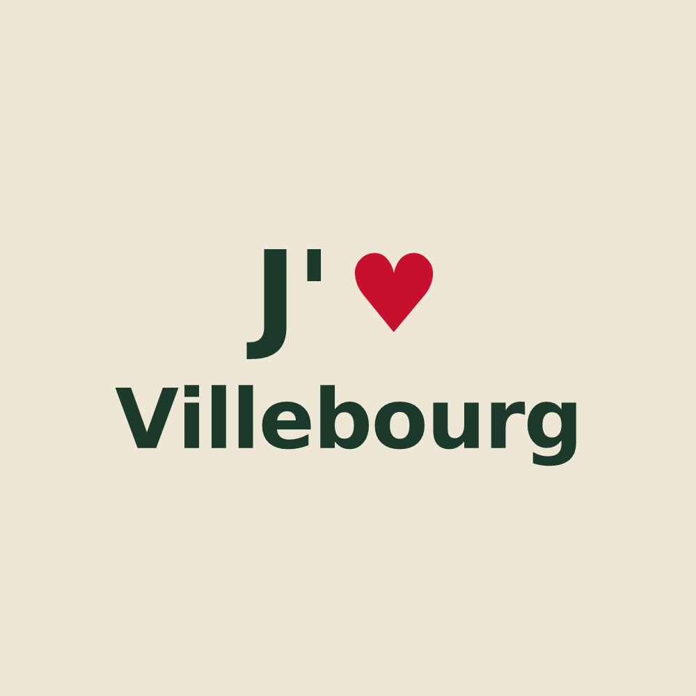 Tote bag personnalisé Villebourg — design J'aime Villebourg