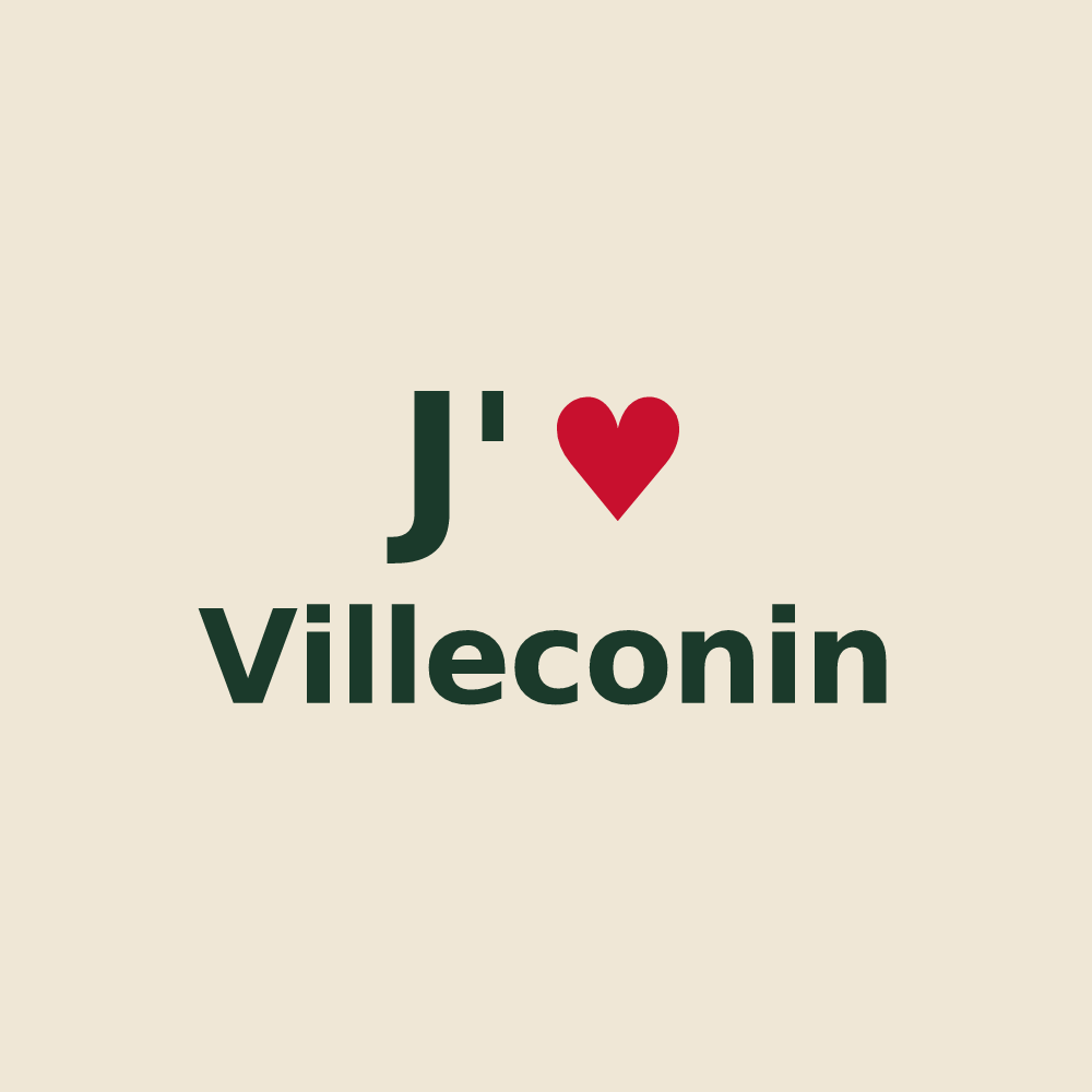 Tote bag personnalisé Villeconin — design J'aime Villeconin