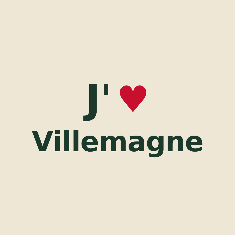 Tote bag personnalisé Villemagne — design J'aime Villemagne