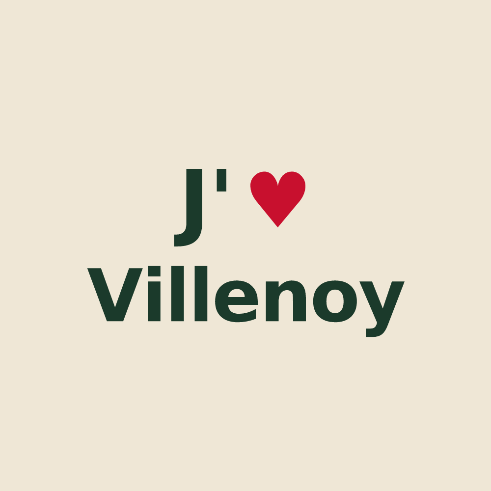 Tote bag personnalisé Villenoy — design J'aime Villenoy