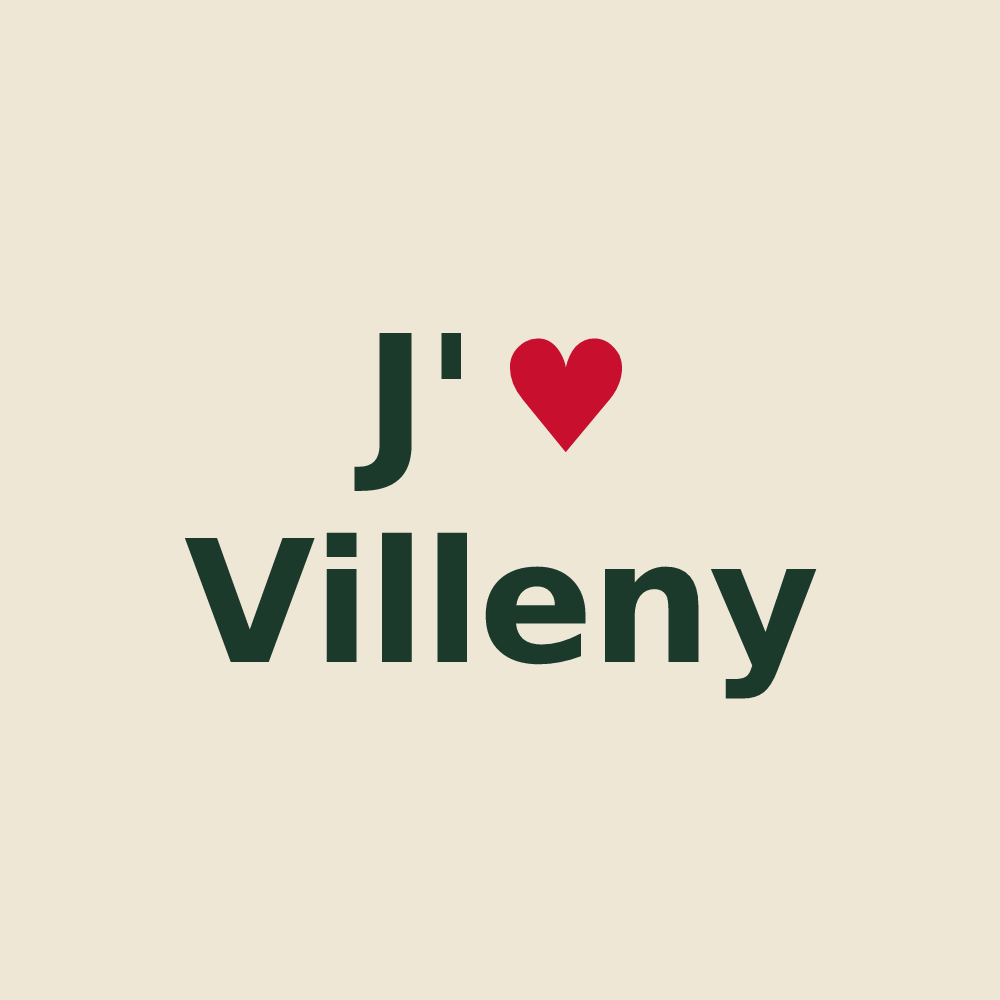 Tote bag personnalisé Villeny — design J'aime Villeny