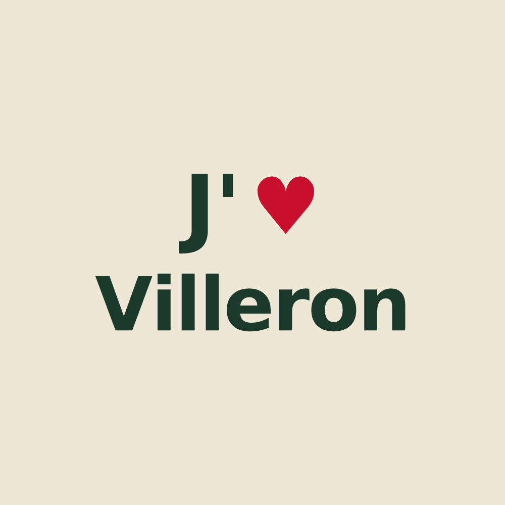Tote bag personnalisé Villeron — design J'aime Villeron