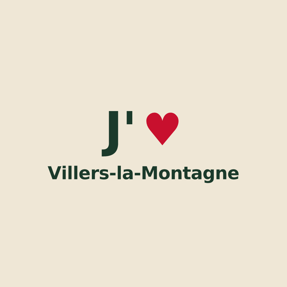 Tote bag personnalisé Villers-la-Montagne — design J'aime Villers-la-Montagne