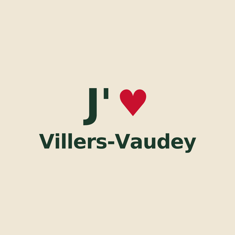 Tote bag personnalisé Villers-Vaudey — design J'aime Villers-Vaudey