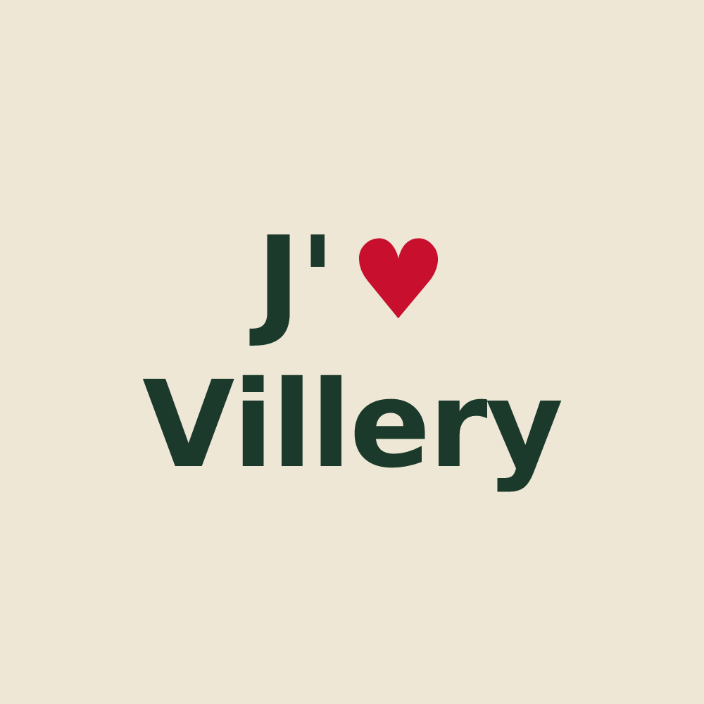 Tote bag personnalisé Villery — design J'aime Villery