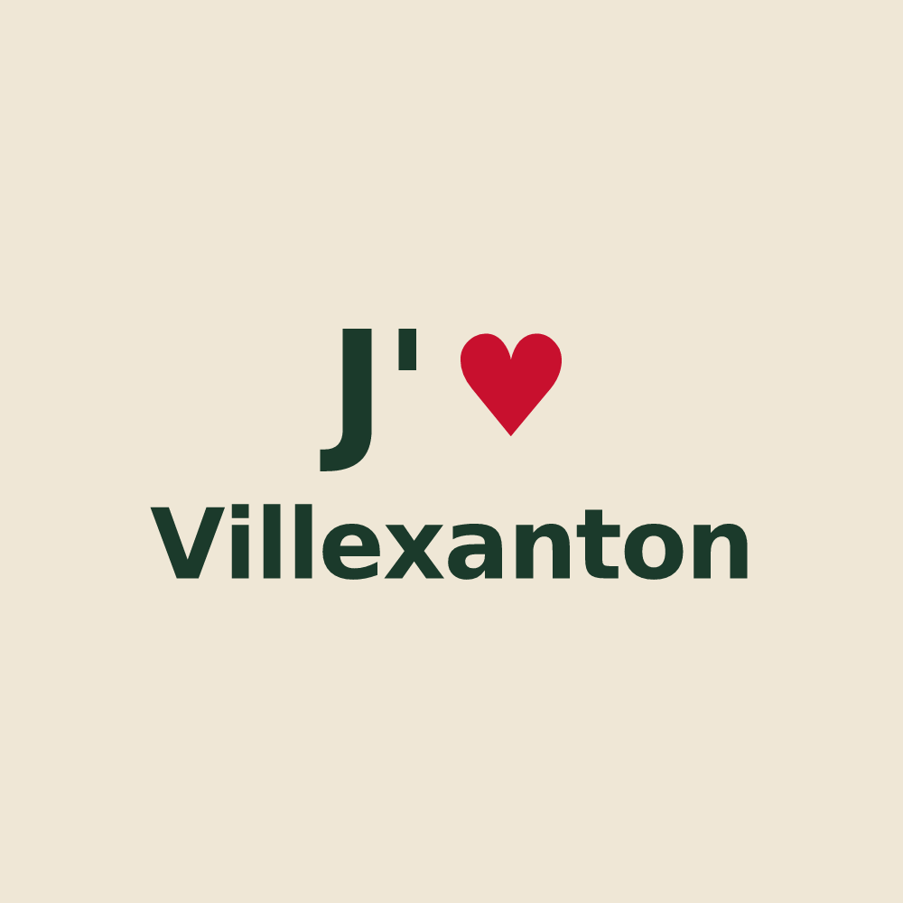 Tote bag personnalisé Villexanton — design J'aime Villexanton
