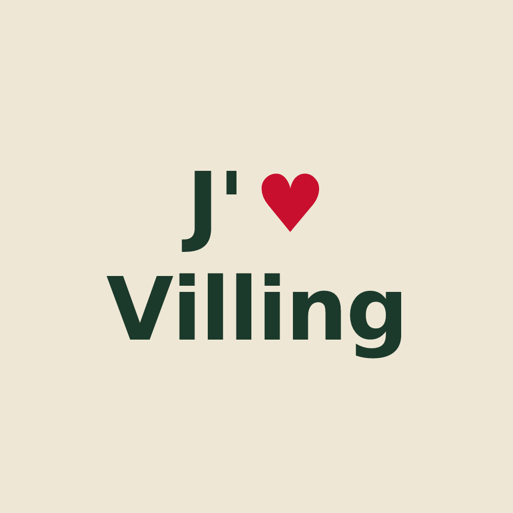 Tote bag personnalisé Villing — design J'aime Villing