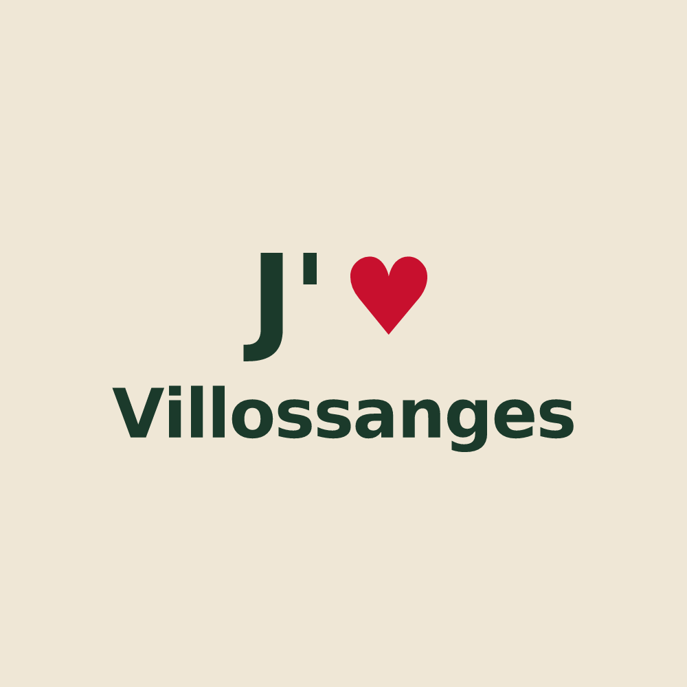 Tote bag personnalisé Villossanges — design J'aime Villossanges