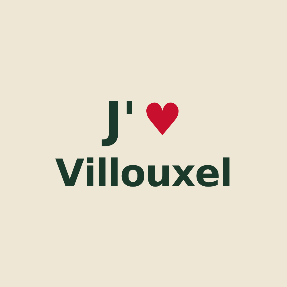 Tote bag personnalisé Villouxel — design J'aime Villouxel