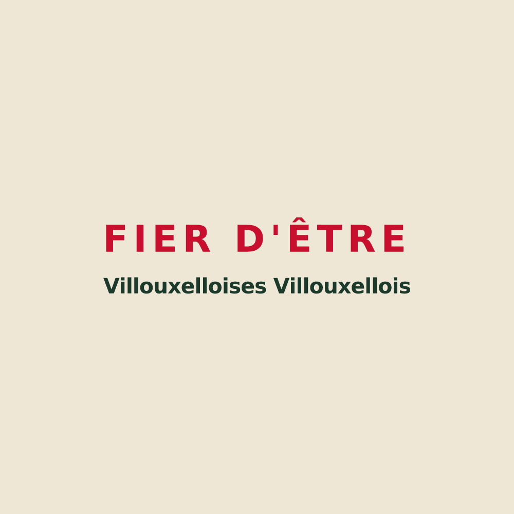 Tote bag « Fier d'être Villouxelloises Villouxellois » — design pour Villouxel