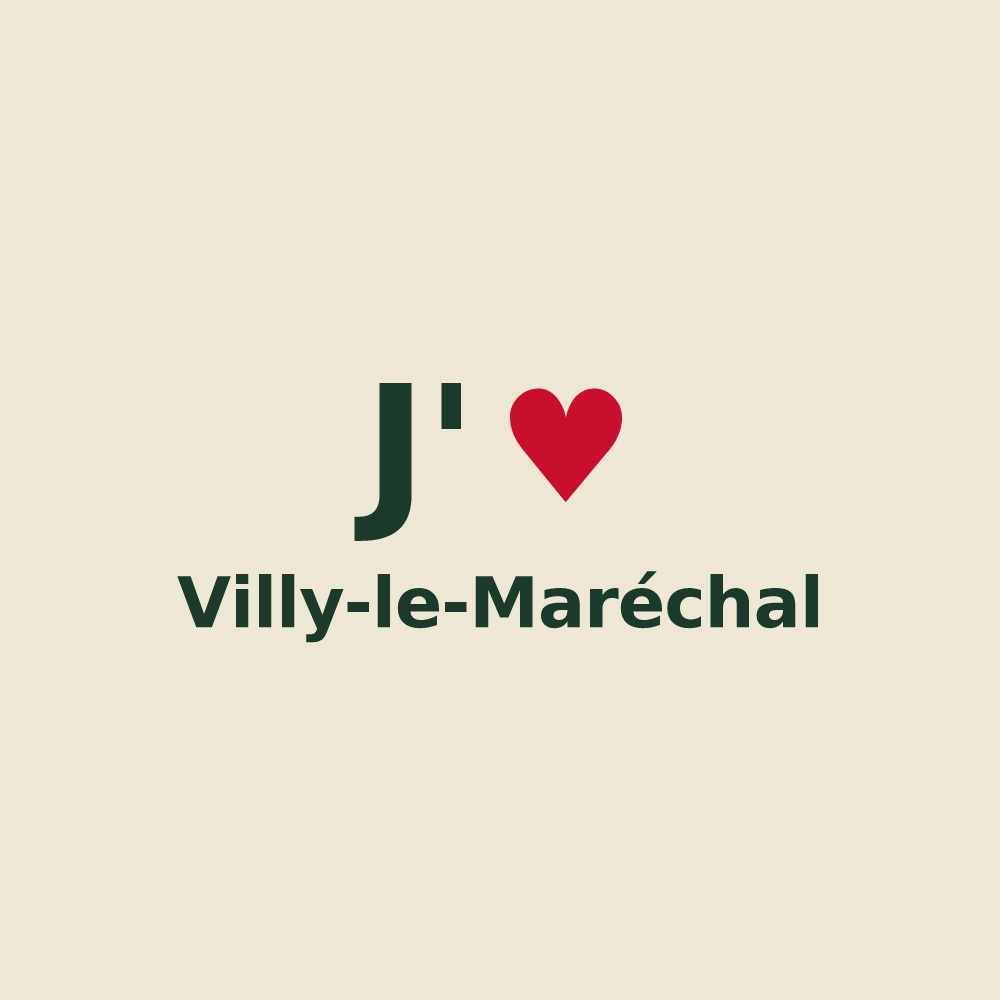 Tote bag personnalisé Villy-le-Maréchal — design J'aime Villy-le-Maréchal
