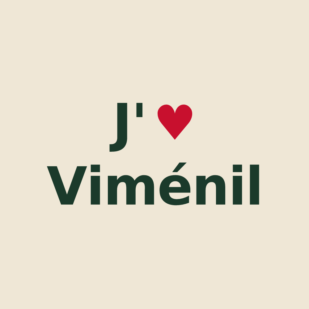 Tote bag personnalisé Viménil — design J'aime Viménil