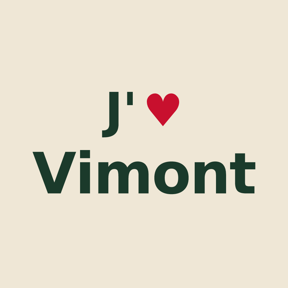 Tote bag personnalisé Vimont — design « J'aime Vimont » imprimé sur le tote bag