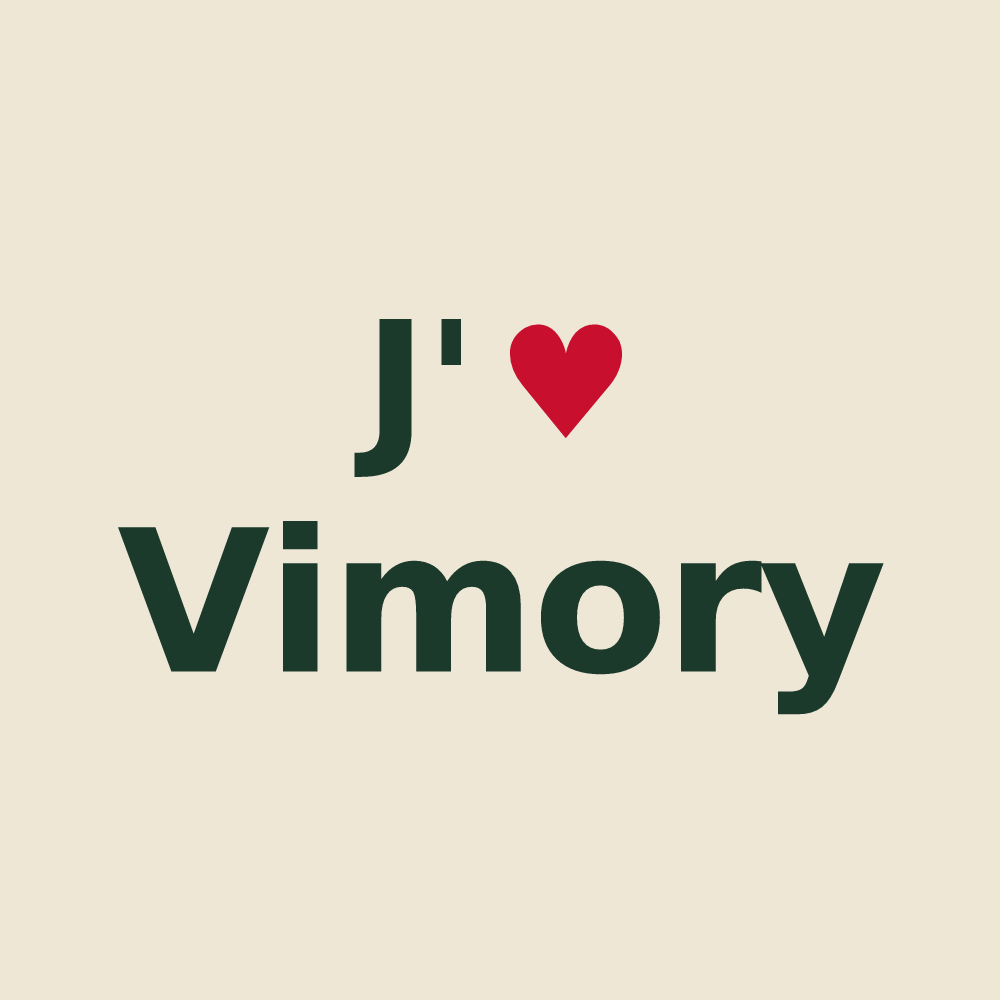 Tote bag personnalisé Vimory — design J'aime Vimory