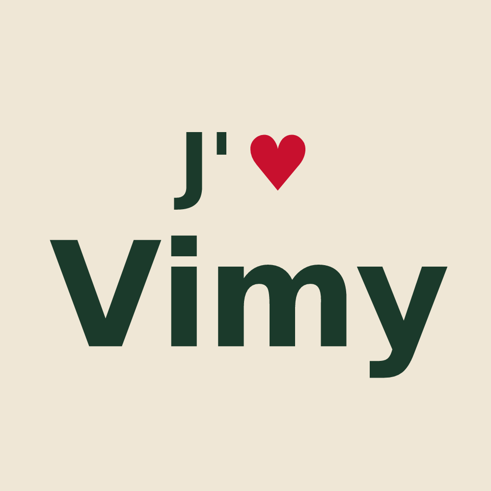 Tote bag personnalisé Vimy — design J'aime Vimy