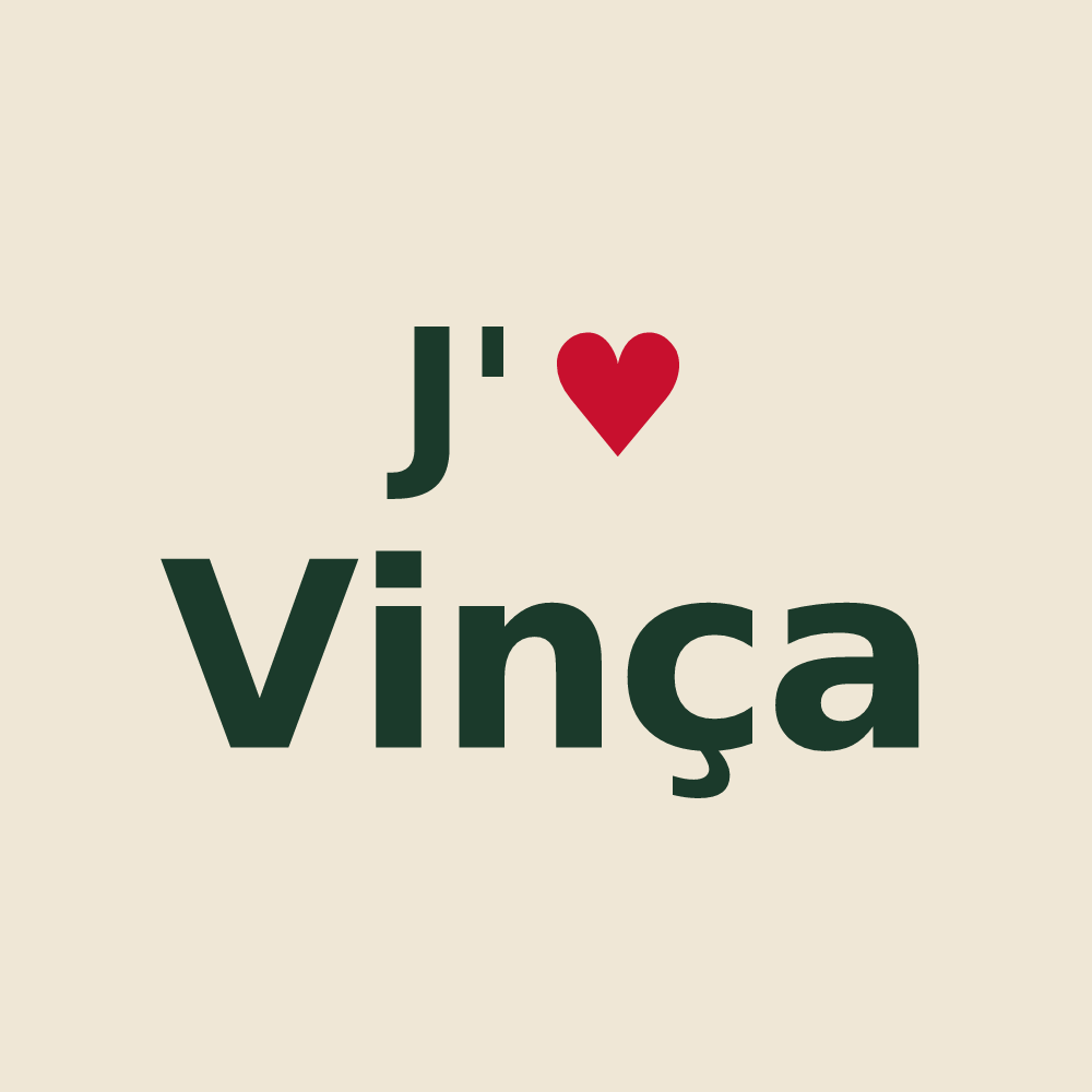 Tote bag personnalisé Vinça — design J'aime Vinça