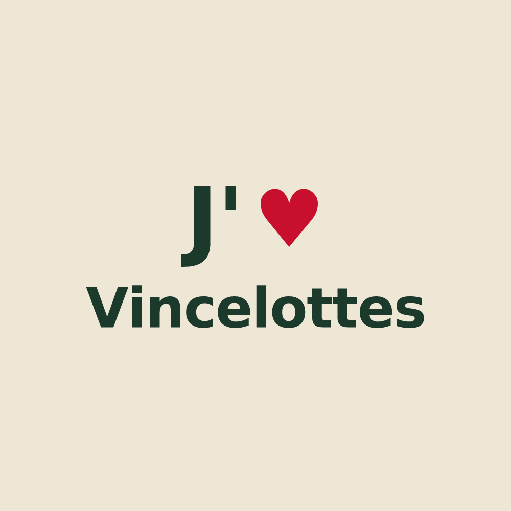 Tote bag personnalisé Vincelottes — design J'aime Vincelottes