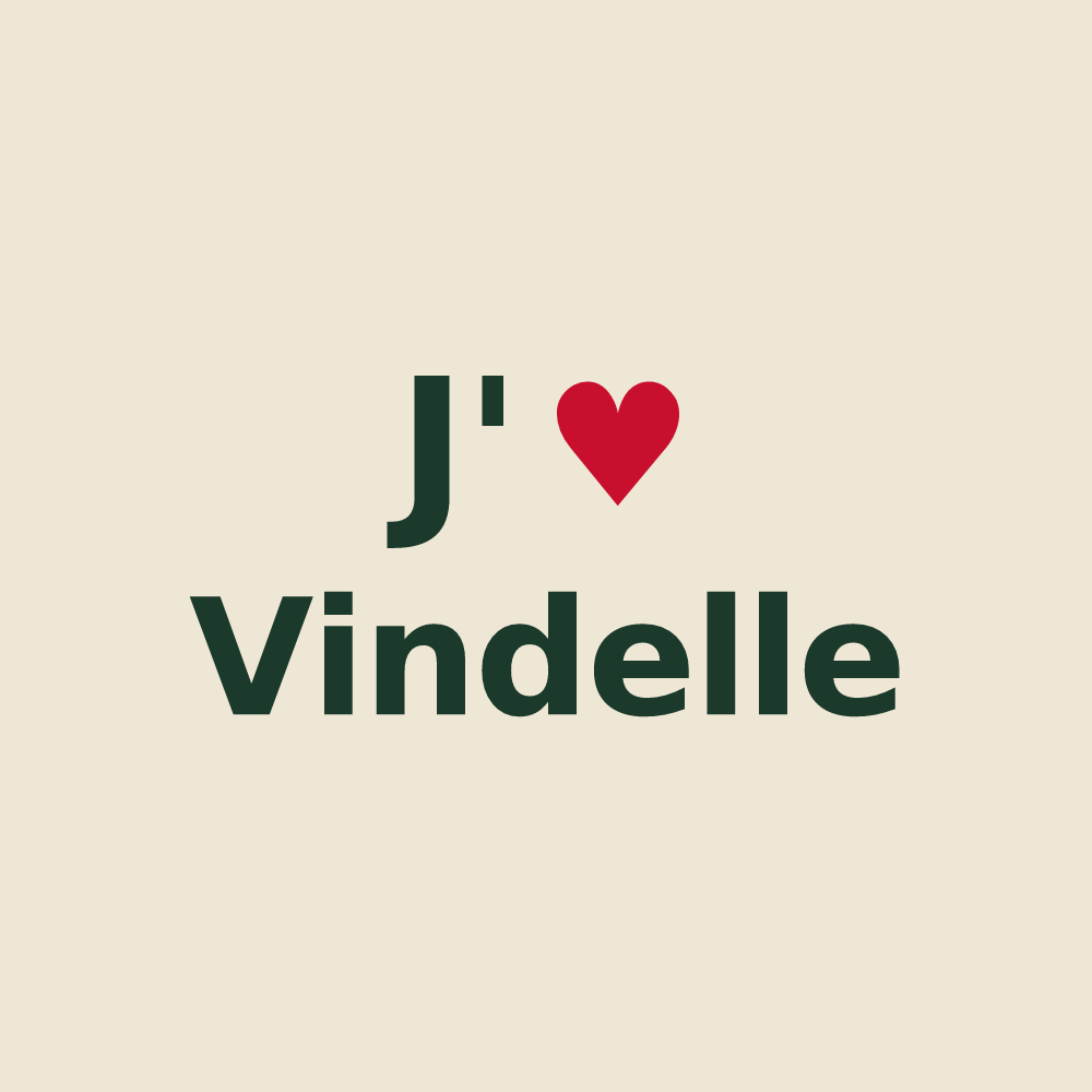 Tote bag personnalisé Vindelle — design J'aime Vindelle