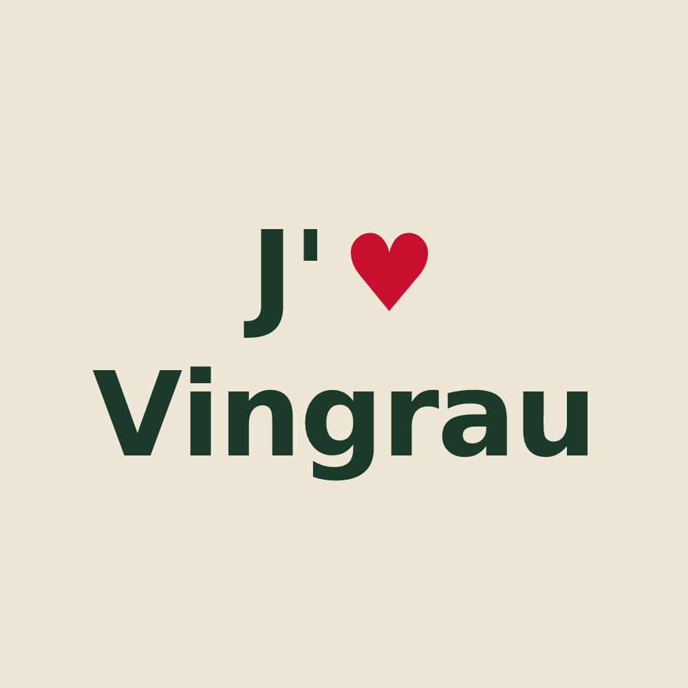 Tote bag personnalisé Vingrau — design J'aime Vingrau