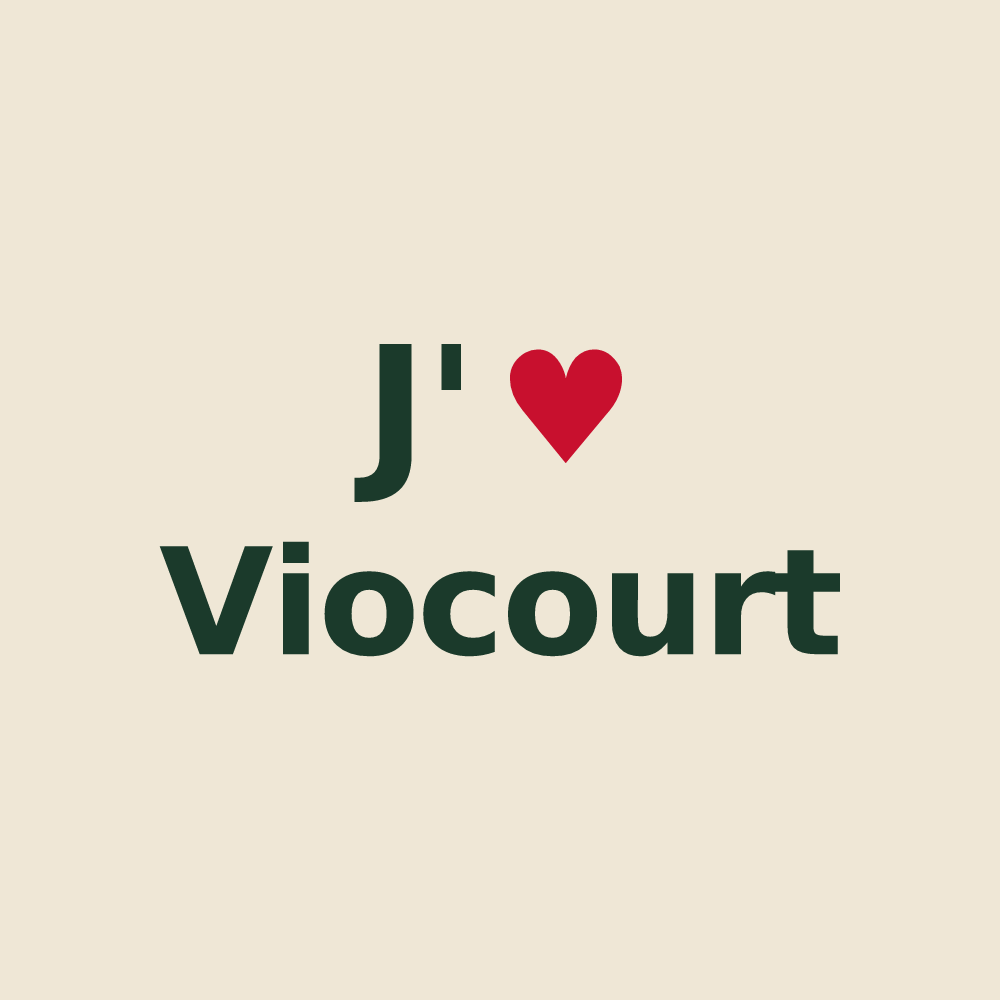 Tote bag personnalisé Viocourt — design J'aime Viocourt