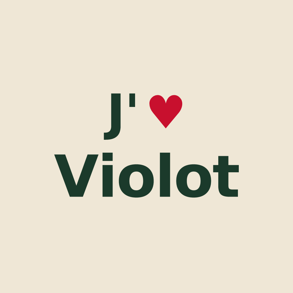 Tote bag personnalisé Violot — design J'aime Violot