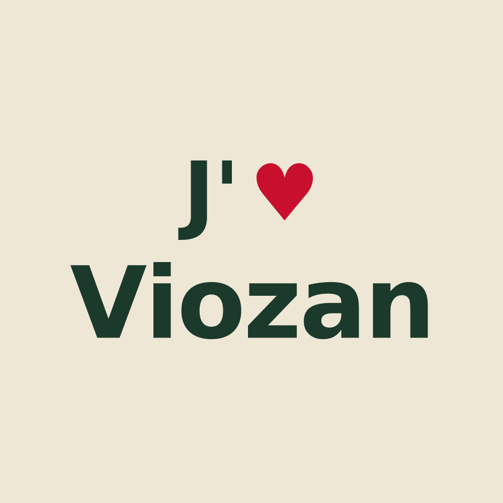 Tote bag personnalisé Viozan — design J'aime Viozan