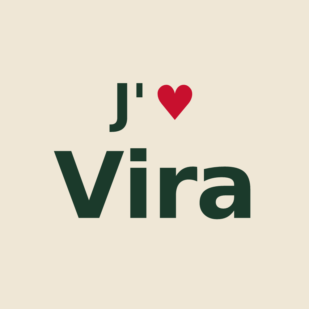 Tote bag personnalisé Vira — design J'aime Vira