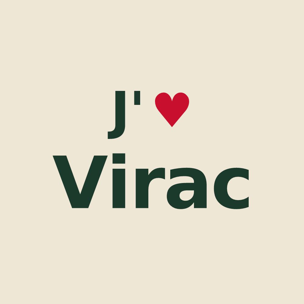 Tote bag personnalisé Virac — design J'aime Virac