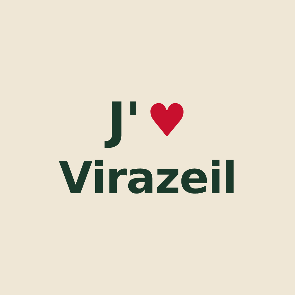 Tote bag personnalisé Virazeil — design J'aime Virazeil