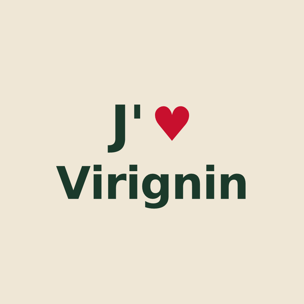 Tote bag personnalisé Virignin — design J'aime Virignin