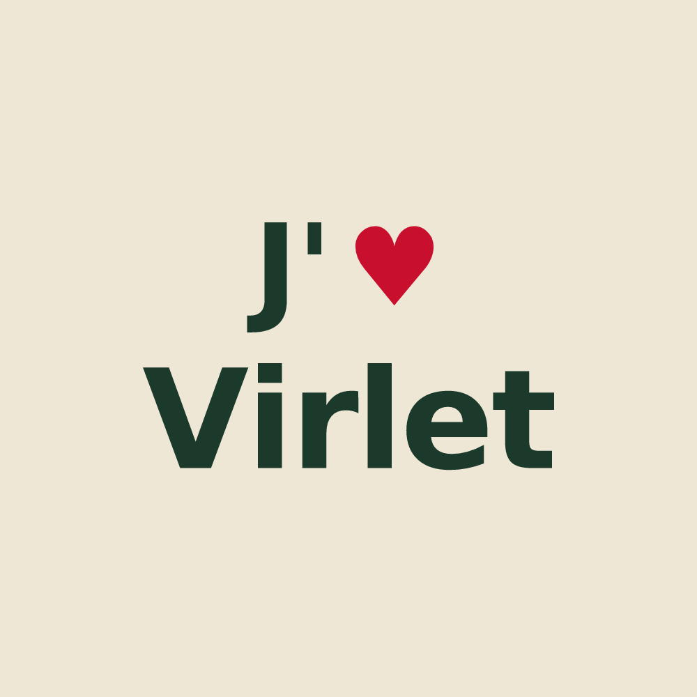 Tote bag personnalisé Virlet — design J'aime Virlet
