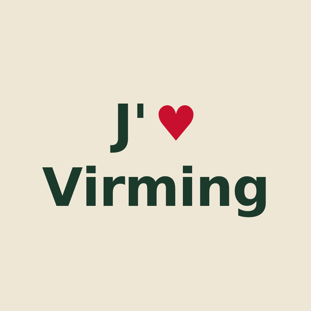 Tote bag personnalisé Virming — design J'aime Virming