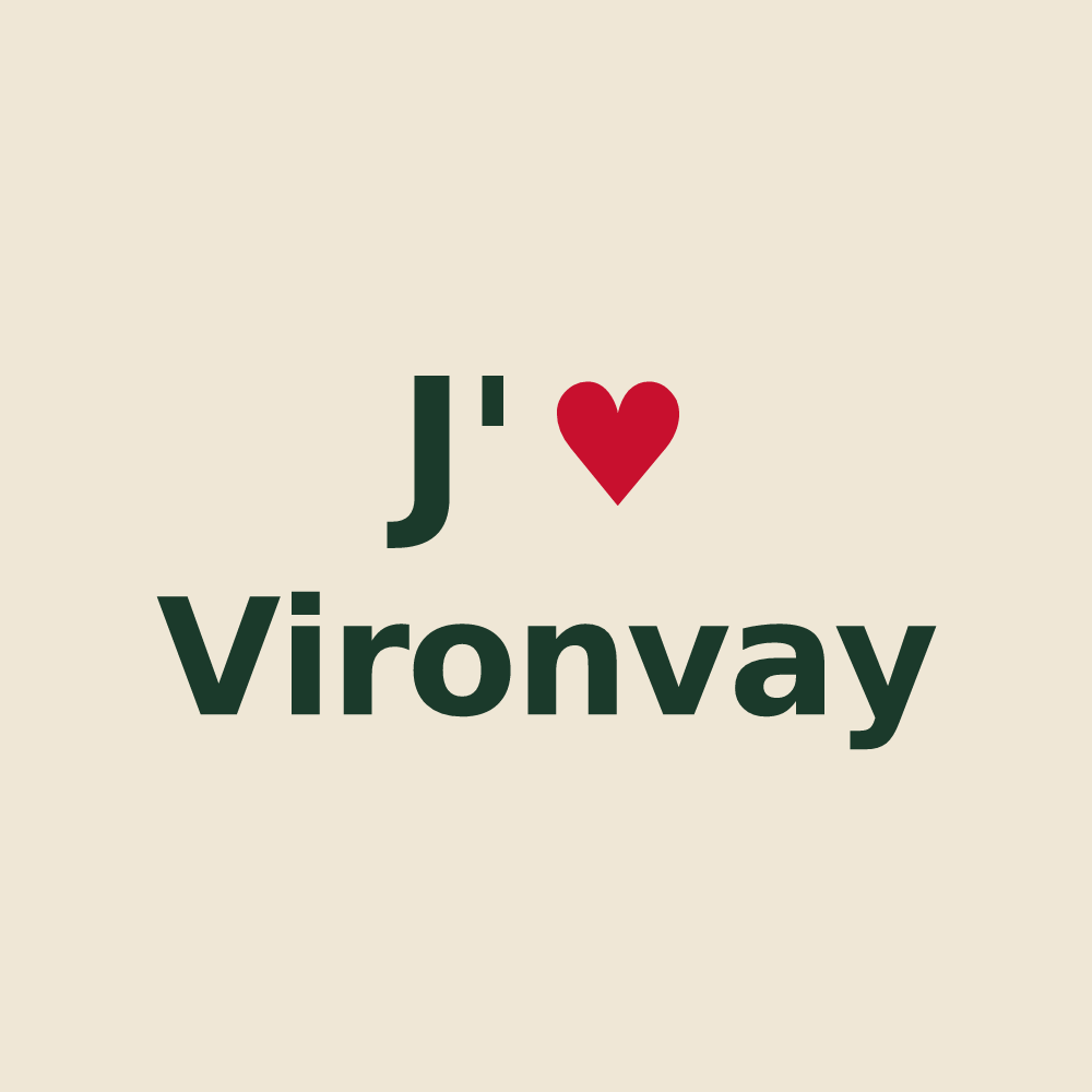 Tote bag personnalisé Vironvay — design J'aime Vironvay
