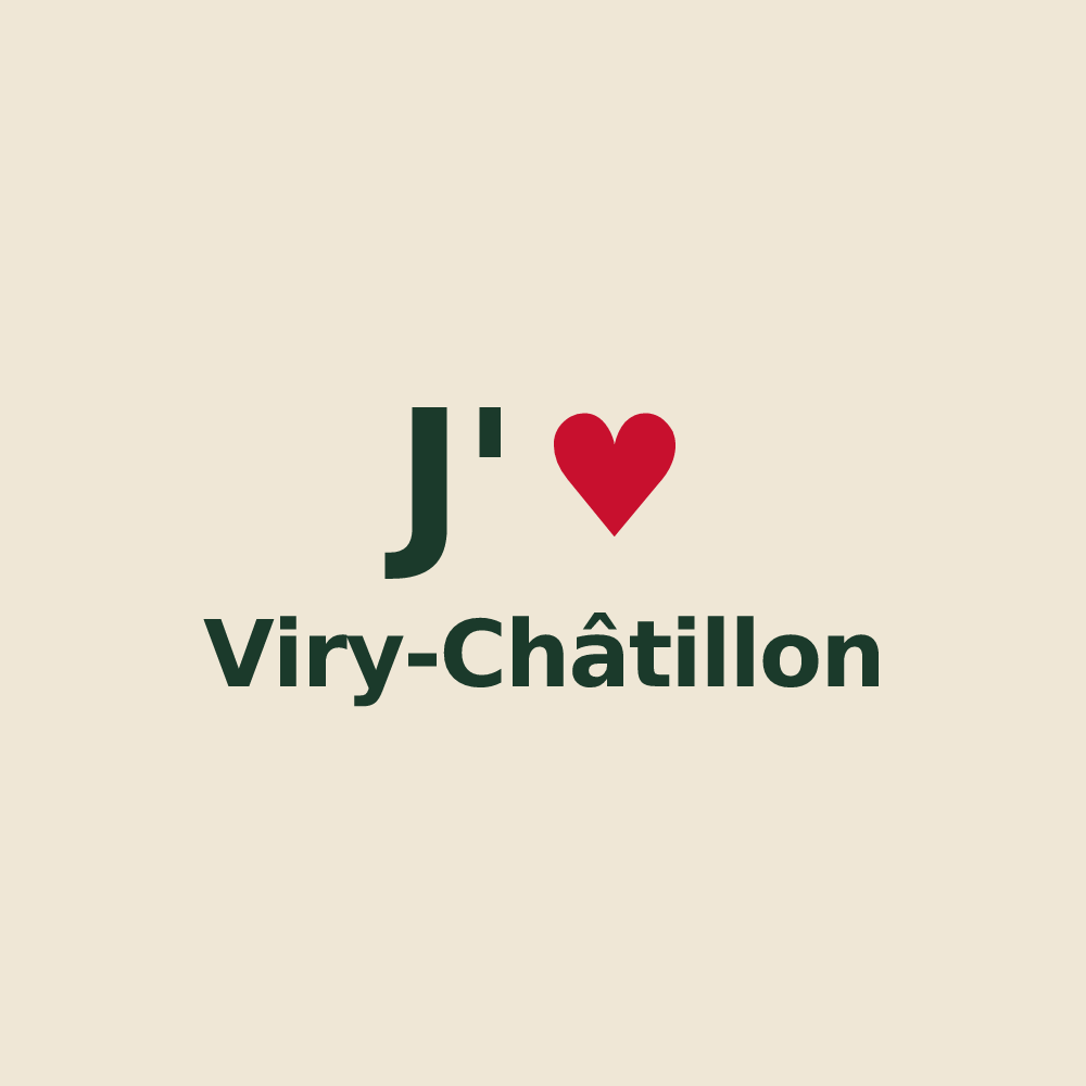Tote bag personnalisé Viry-Châtillon — design J'aime Viry-Châtillon