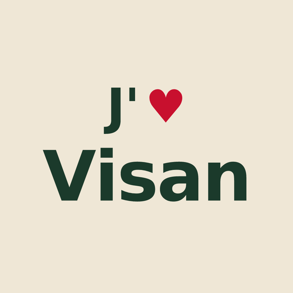 Tote bag personnalisé Visan — design J'aime Visan