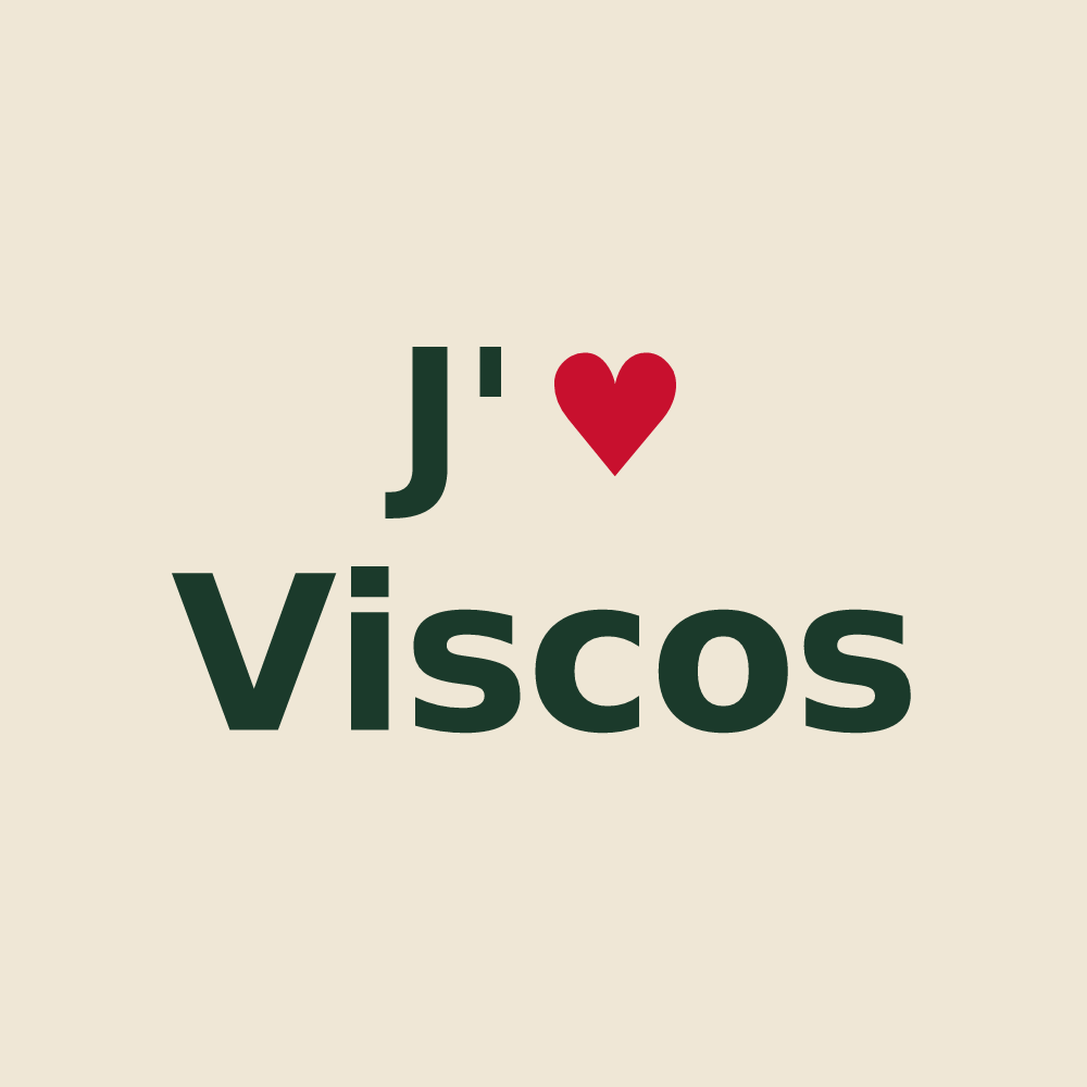 Tote bag personnalisé Viscos — design J'aime Viscos