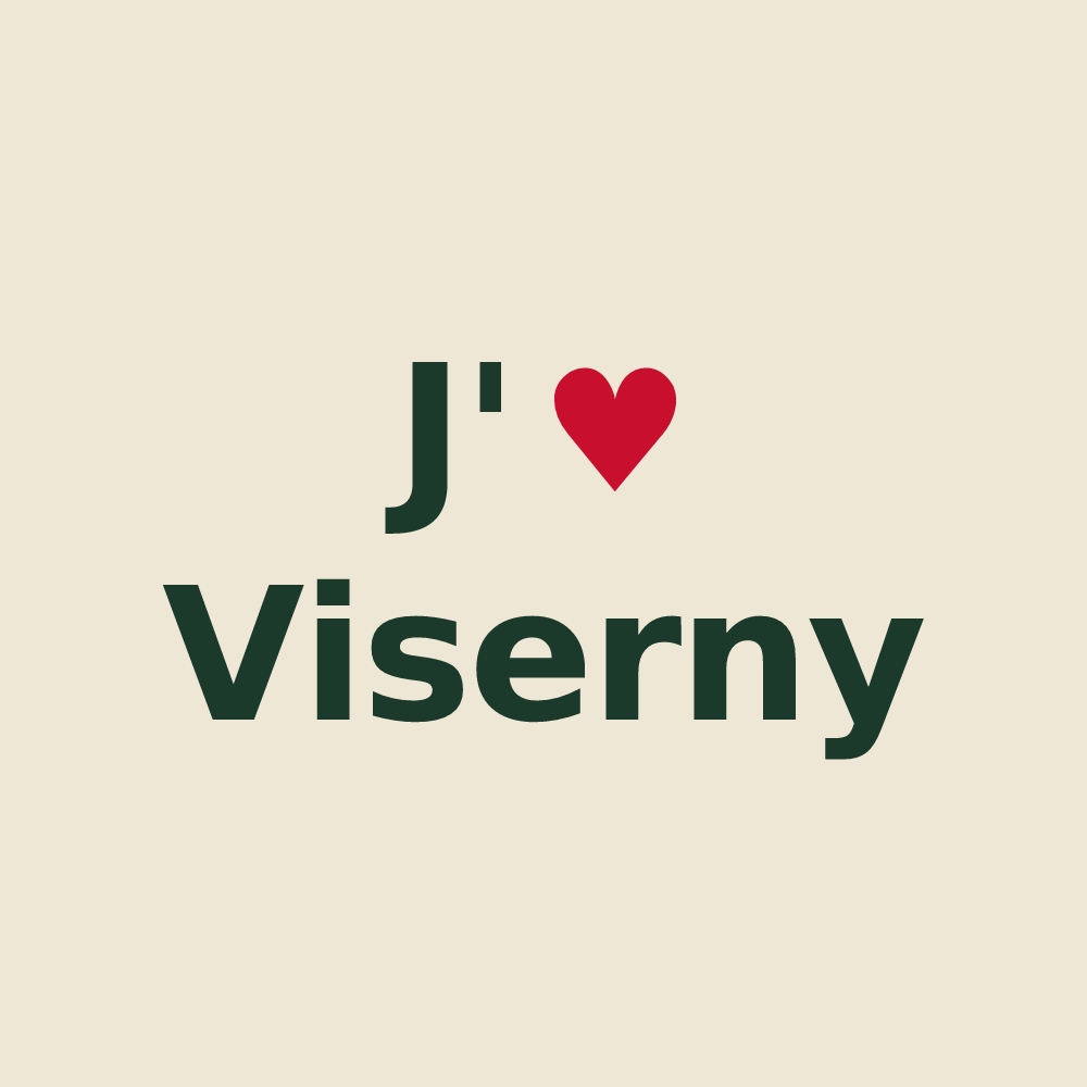 Tote bag personnalisé Viserny — design J'aime Viserny