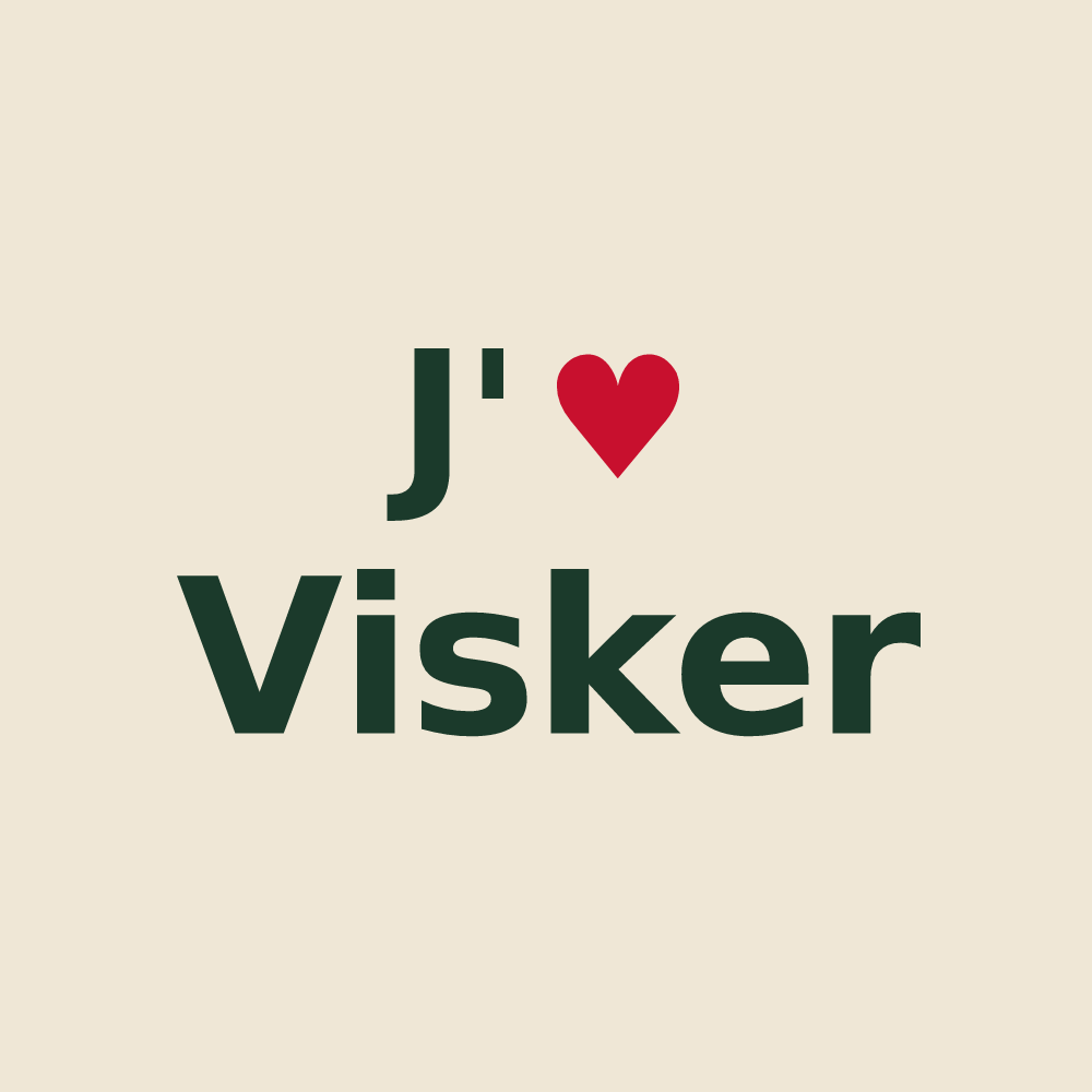 Tote bag personnalisé Visker — design J'aime Visker