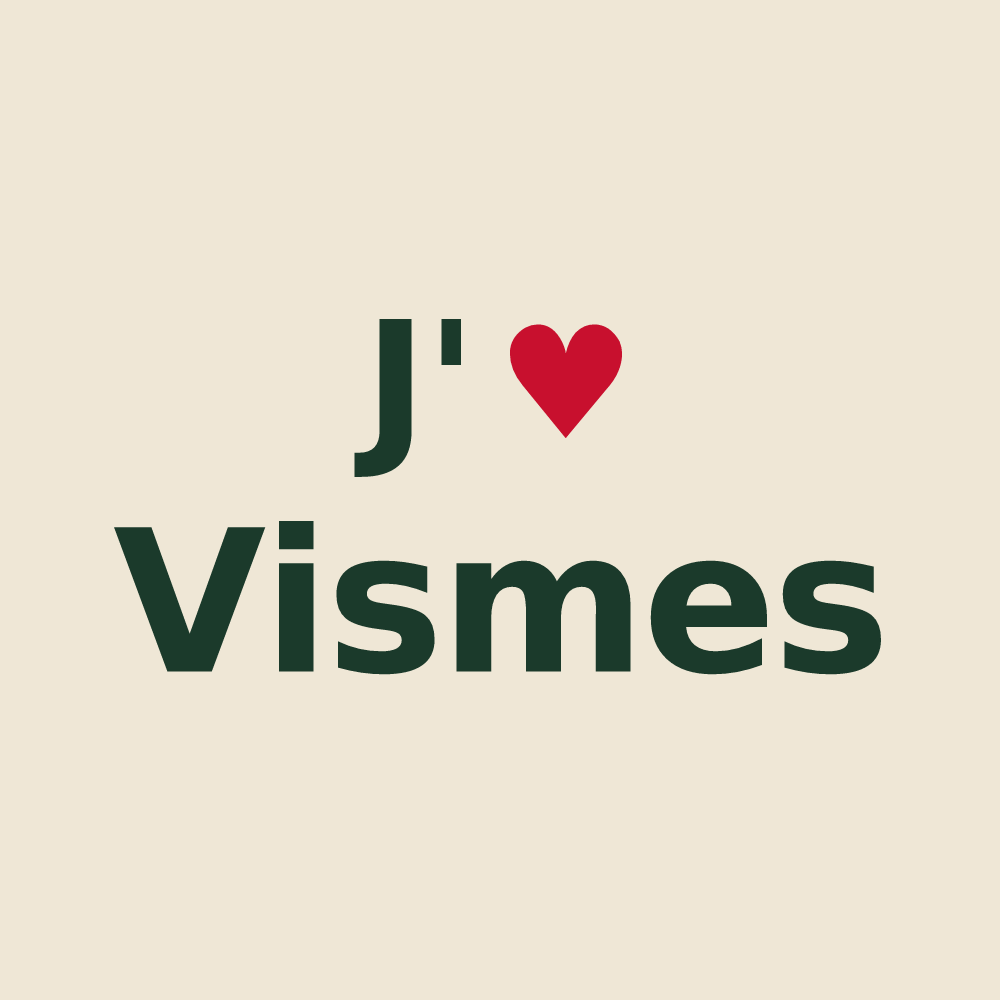 Tote bag personnalisé Vismes — design J'aime Vismes