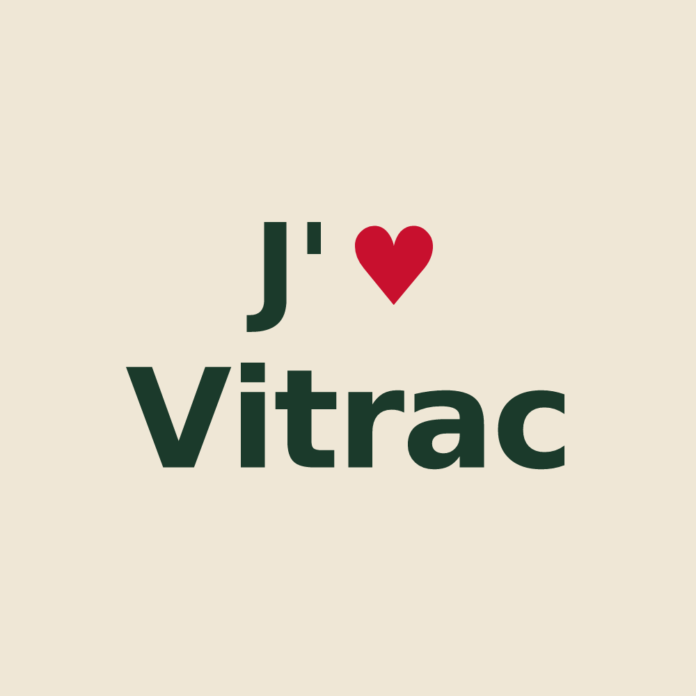 Tote bag personnalisé Vitrac — design J'aime Vitrac