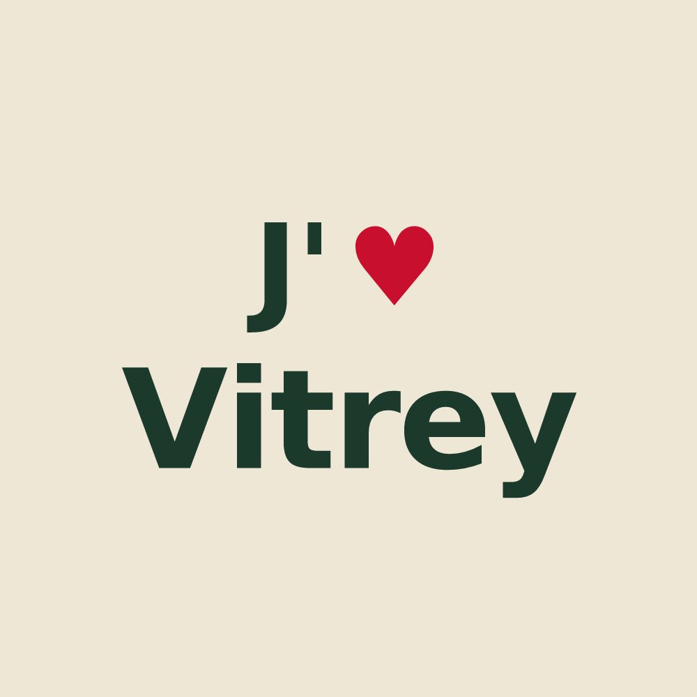 Tote bag personnalisé Vitrey — design J'aime Vitrey