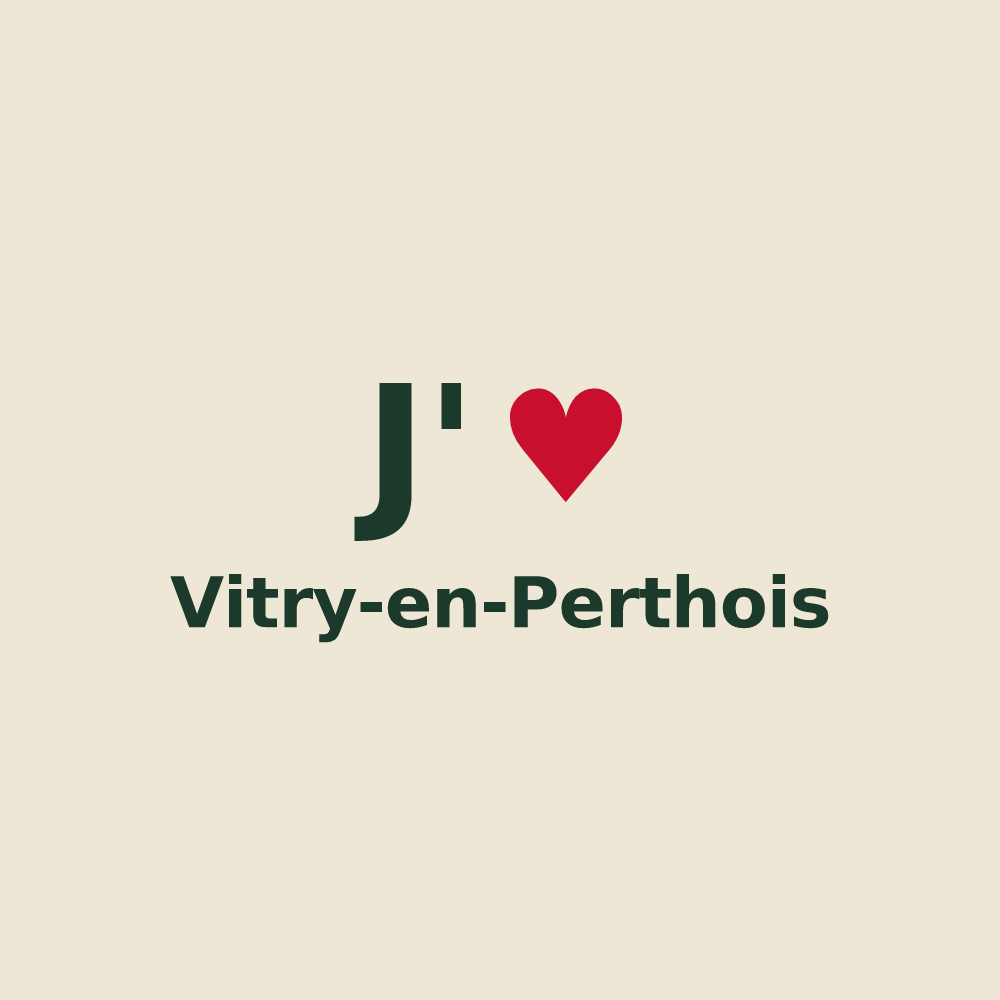 Tote bag personnalisé Vitry-en-Perthois — design J'aime Vitry-en-Perthois