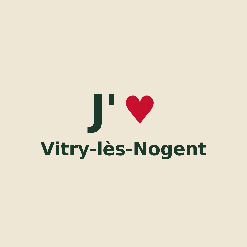 Tote bag personnalisé Vitry-lès-Nogent — design J'aime Vitry-lès-Nogent
