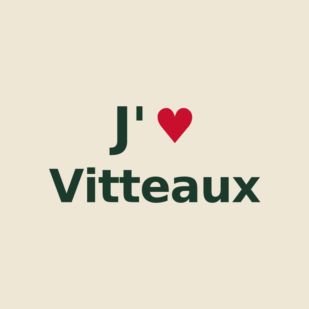 Tote bag personnalisé Vitteaux — design J'aime Vitteaux