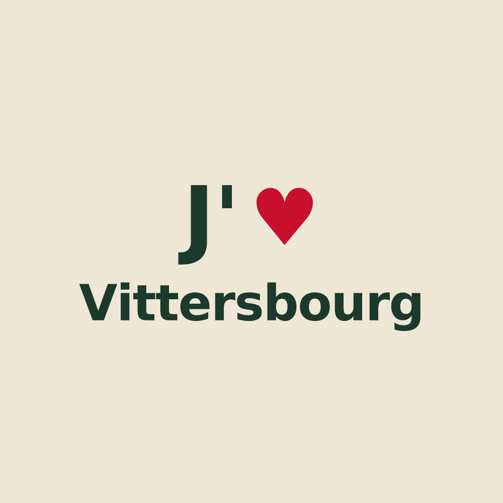 Tote bag personnalisé Vittersbourg — design J'aime Vittersbourg