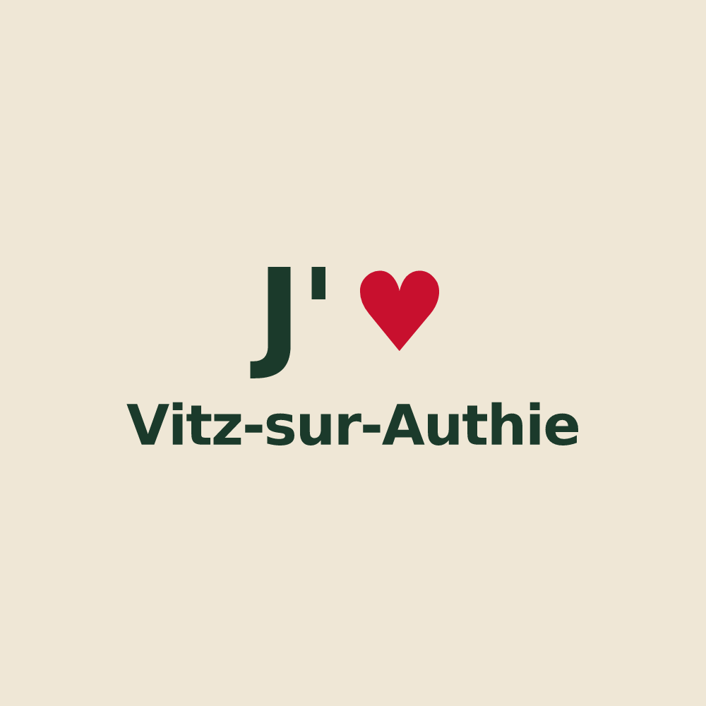 Tote bag personnalisé Vitz-sur-Authie — design J'aime Vitz-sur-Authie