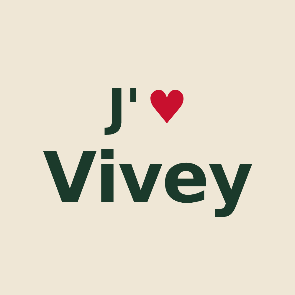 Tote bag personnalisé Vivey — design J'aime Vivey